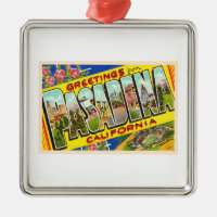 Pasadena California Vintage Large Letter Postcard