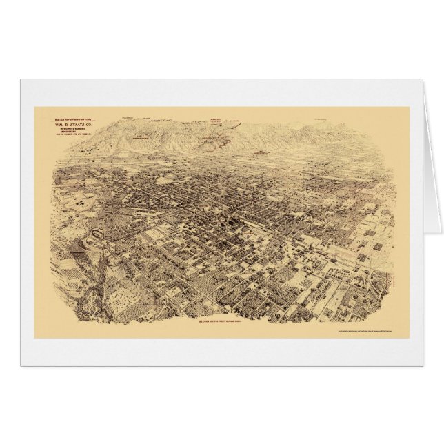 Pasadena, carte panoramique de CA - 1903 (Devant horizontal)