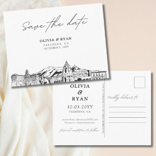 Pasadena Enregistrer la date Carte postale Mariage