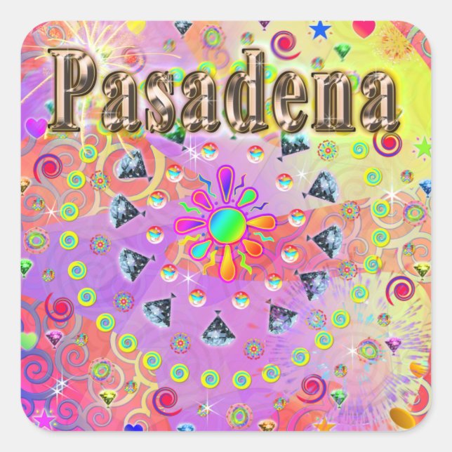 Pasadena Lucky Golden Sticker (Front)
