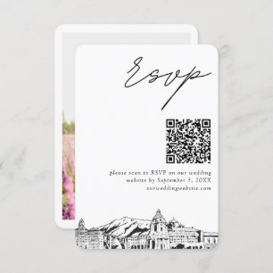 Pasadena Mariage RSVP QR Code carte petit boîtier