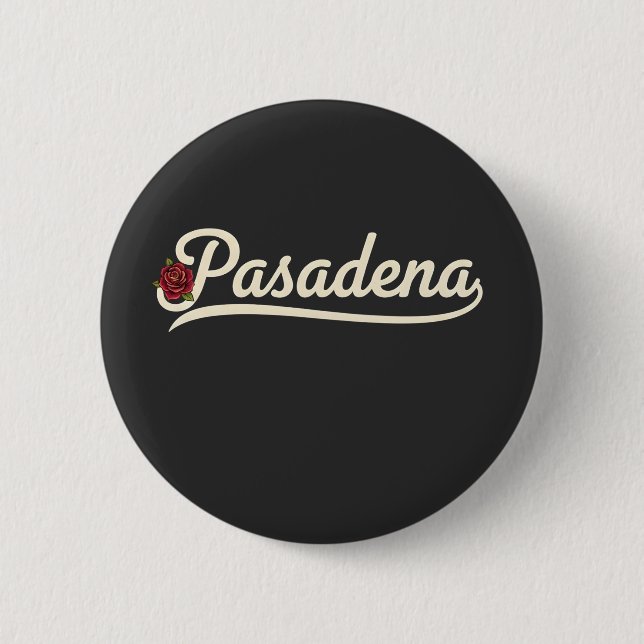 Pasadena Rose  2 Inch Round Button (Front)