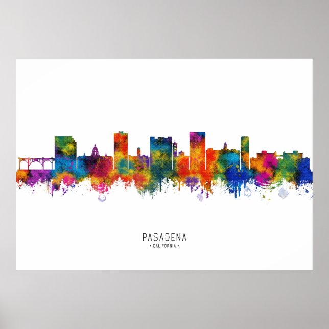 Pasadena Skyline Poster (Front)