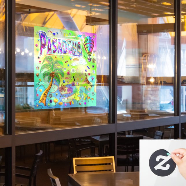 Pasadena Timeless Melody Window Cling (Restaurant Window)