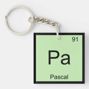 Pascal Name Chemistry Element Periodic Table Keychain