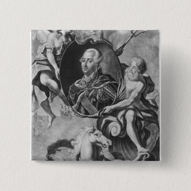 Pascal Paoli 2 Inch Square Button (Front)