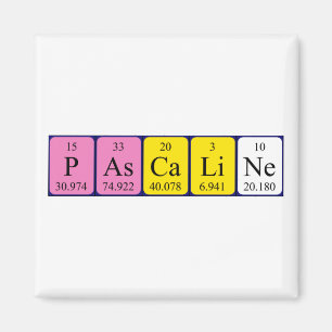 Pascaline periodic table name magnet