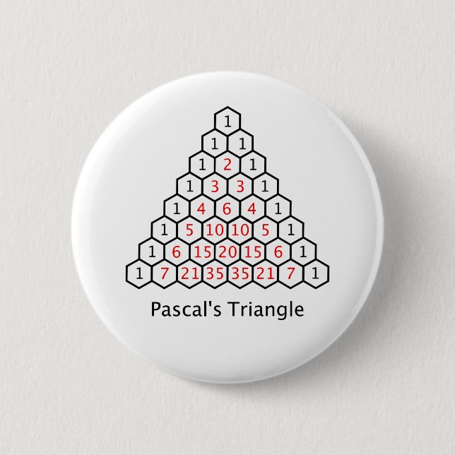 Pascal's triangle button badge (Front)