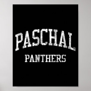 Paschal high school hs fort worth tx vintage sport poster