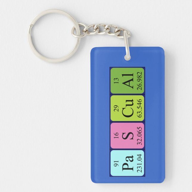 Pascual periodic table name keyring (Front)