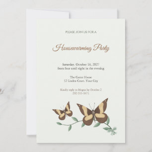 Pasha Butterfly Housewarming Party Invitation