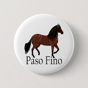 Paso Fino Bay "Paso Fino" 2 Inch Round Button