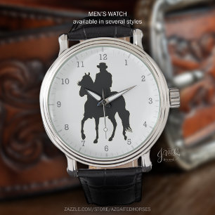 Paso Fino Horse Silhouette Rider Watch