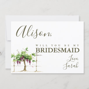 Paso Robles Bridesmaid Proposal Card