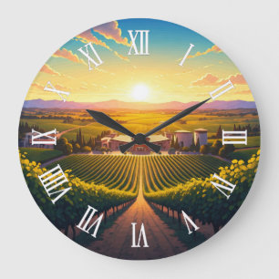 Paso Robles California Central Coast Large Clock