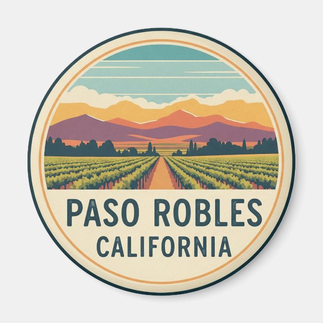 Paso Robles California Central Coast Magnet (Front)
