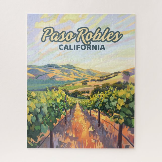 Paso Robles California Vineyard Central Coast Jigsaw Puzzle (Vertical)