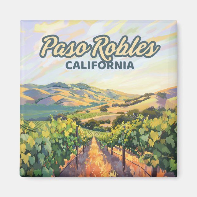Paso Robles California Vineyard Central Coast Magnet (Front)