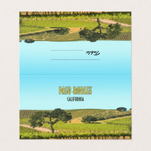 Paso Robles California Vineyards Carte de table ré