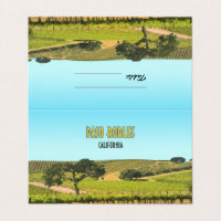 Paso Robles California Vineyards Retro Table Card