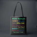 Paso Robles Colourful Wine Country Tote Bag<br><div class="desc">Exceptional wine country gift!  Paso Robles - California's wild west wine country in colour!</div>