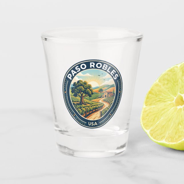 Paso Robles USA Shot Glass (Front)