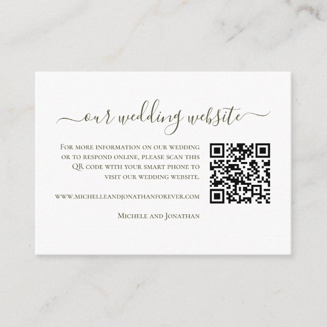 Paso Robles Vineyard Winery Wedding RSVP QR Code Enclosure Card (Front)