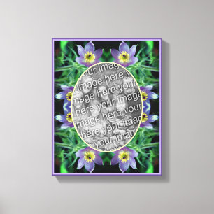 Pasque Flowers Frame Create Your Own Photo Canvas Print