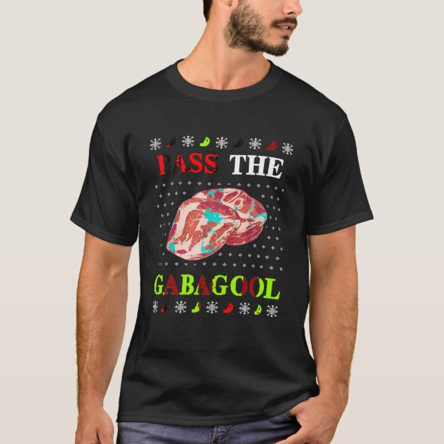 Pass the Gabagool Tacky Ugly Christmas Sweater For (Front)