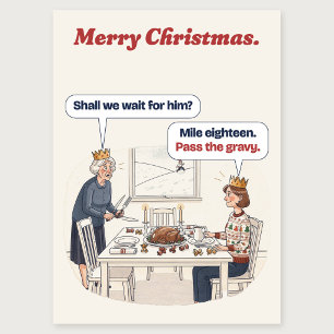 Pass the Gravy Funny Christmas Card for a Runner