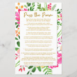 Pass the Poem Shower Game, Bridal Shower Games<br><div class="desc">Pass the poem! This fun bridal shower game has you start by choosing someone to read the first line,  then pass the poem to the person in the rhyme. Whoever is holding it last wins!</div>