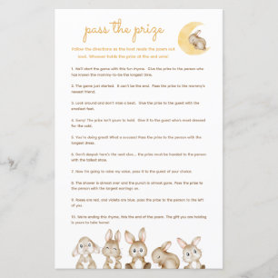 Pass the Prize Baby Shower Game - Bunny Rabbit
