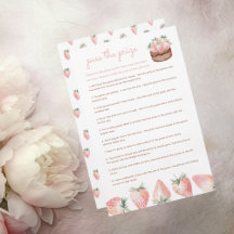 Pass the prize berry sweet baby shower game