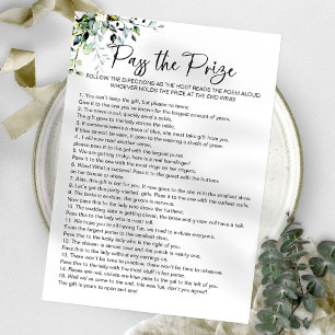 Pass the Prize Bridal Shower Game Invitation