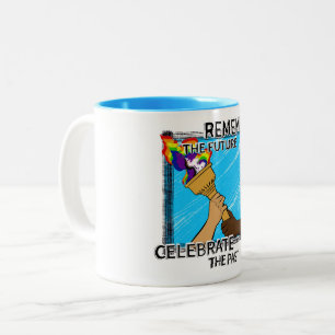 Pass the Rainbow Torch Two-Tone Coffee Mug