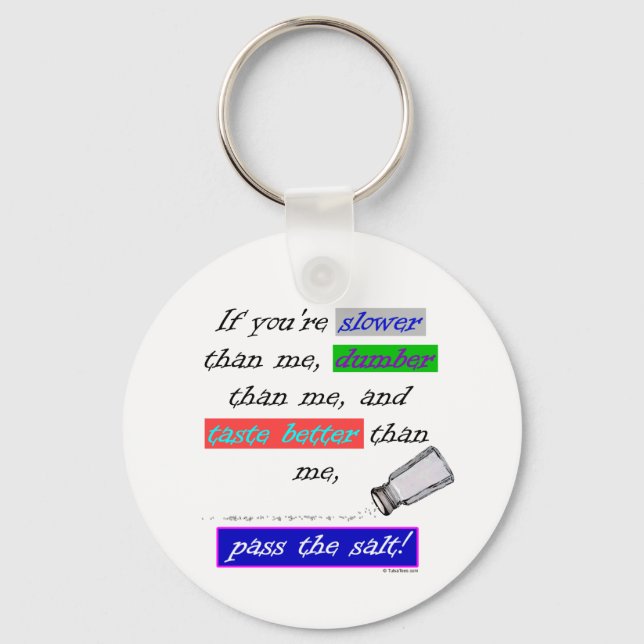 Pass the Salt Keychain (Front)