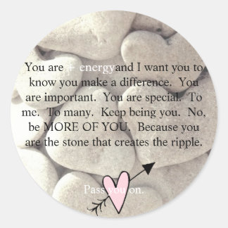 Pass You On Stickers Set of 20, 1.5" round