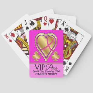 PASSAGE de VIP - casino - cartes de jeu roses de