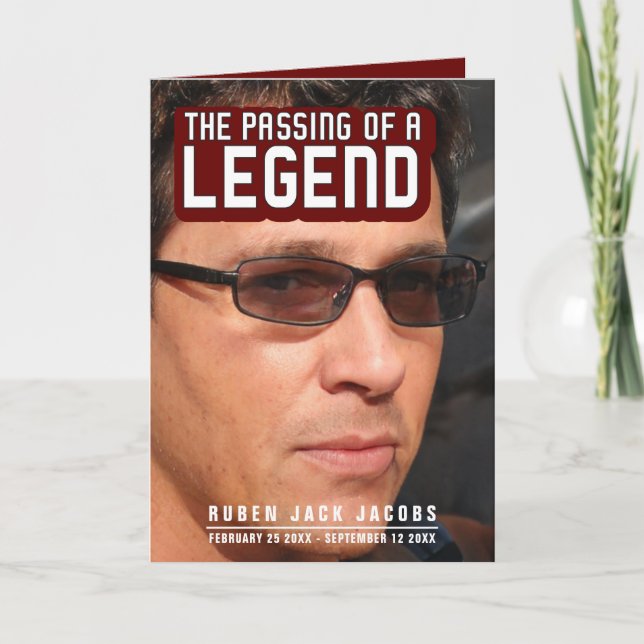 Passage d'une légende Programme de services funéra (Devant)