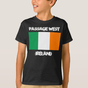 Passage West, Ireland with Irish flag T-Shirt