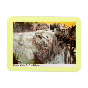 Passaic Falls in Winter, Paterson, NJ Vintage Magnet