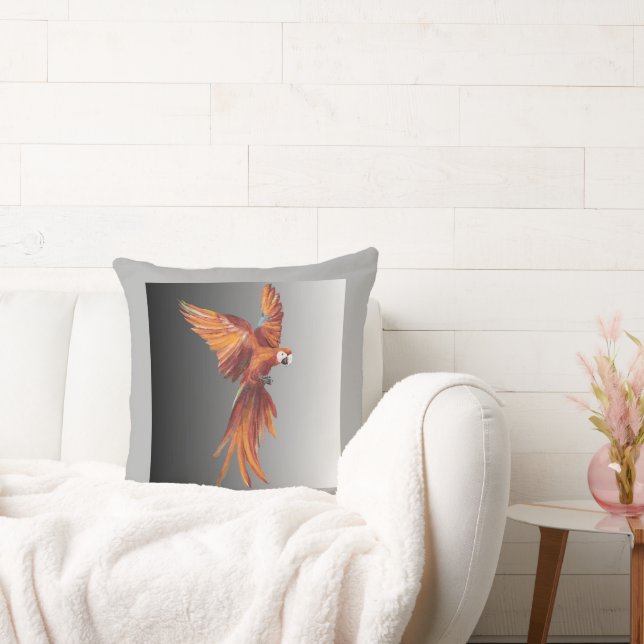 Pássaro Vermelho Throw Pillow (Couch)