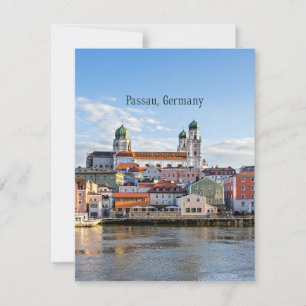 Passau, Germany cityscape photograph Holiday Card