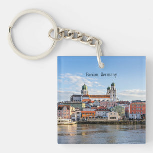 Passau, Germany cityscape photograph Keychain