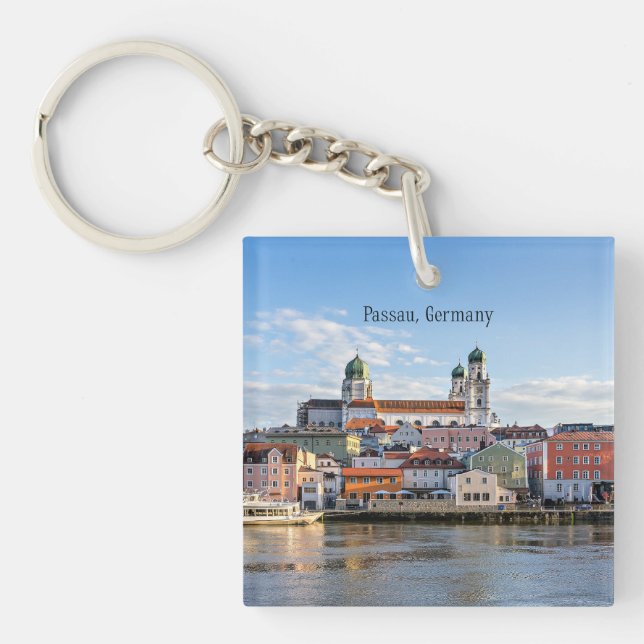 Passau, Germany cityscape photograph Keychain (Front)
