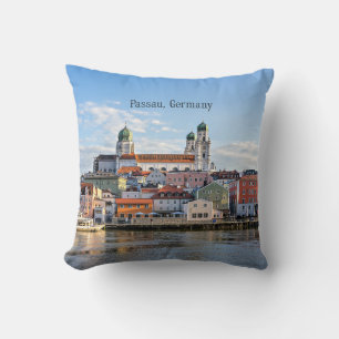 Passau, Germany cityscape photograph Throw Pillow