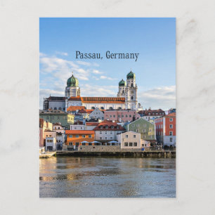 Passau, Germany cityscape, Postcard