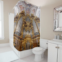 Passau pipe organ shower curtain