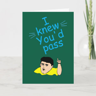 Passé la carte d'examen de barre