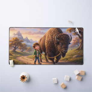Passé Résonnant Garçon Fantaisiste et Bison